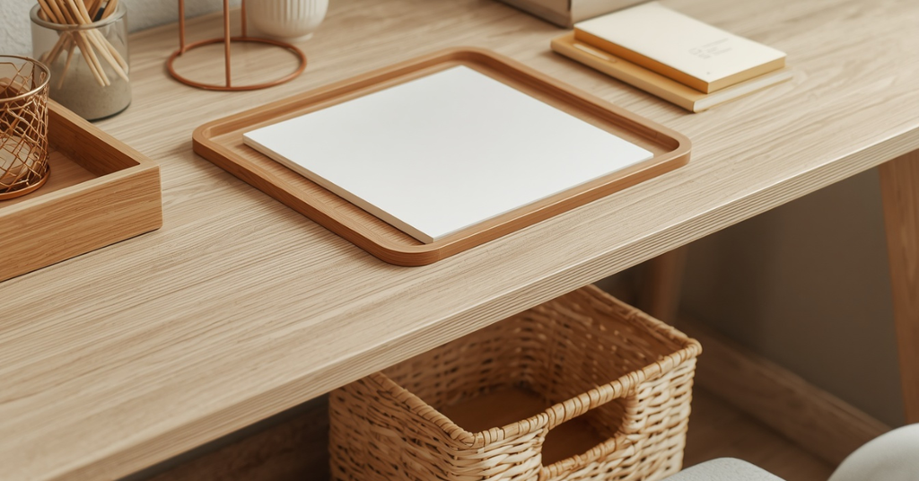 Use Baskets and Desk Organizers
