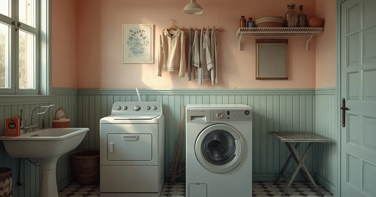Vintage-Inspired Laundry Room